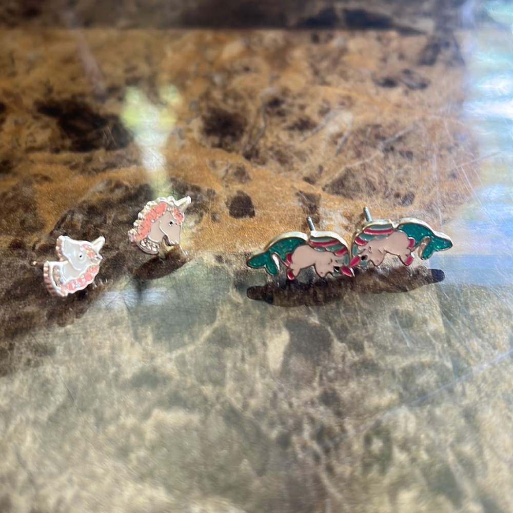 Unicorn Earrings - 2 pair set